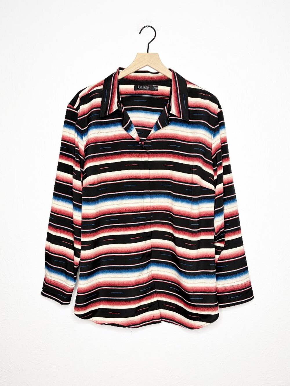 Lauren Ralph Lauren Southwesten Style Button Down Blouse Women's Size 3X